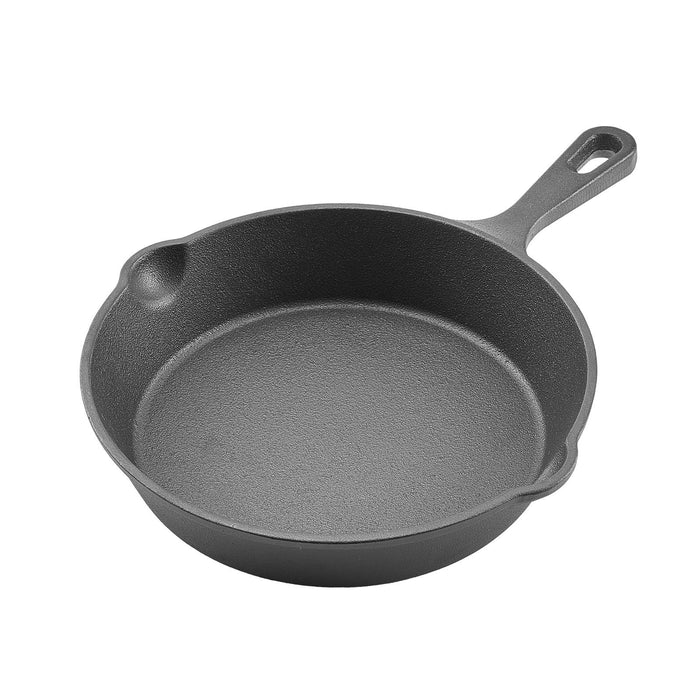 VEVOR Cast Iron Skillet, 3 Pcs Frying Pan Set (160, 220, 265 mm), Heavy-Duty Skillets with Heat-Resistant Handle, Pre-Seasoned Chef's Pan, Kitchen Cookware, for Oven, Gas, Electrical, Induction, Black