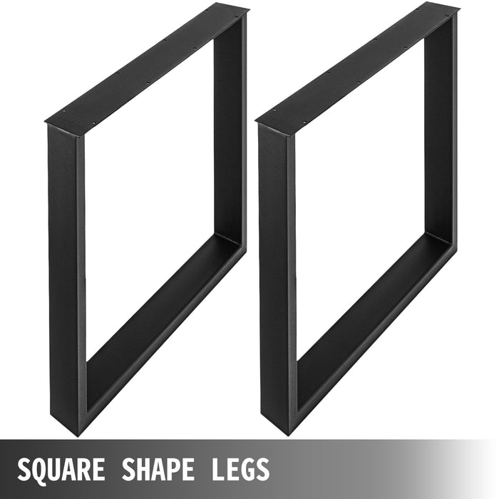 VEVOR Black Metal Table Legs Set of 2 Steel Table Legs 800x720 MM Dining Table Legs Office Table Legs Computer Desk Legs Steel Bench Legs Country Style Table Legs DIY Furniture Legs