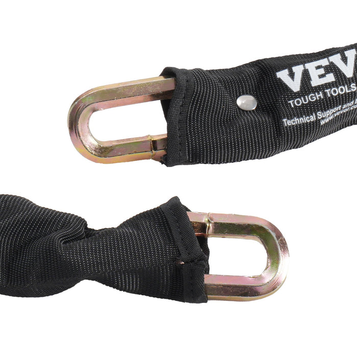 VEVOR Bike Chain Lock, 5.91 Ft Security Bicycle Chain Lock, Heavy Duty Metal Steel Anti-Theft High Security Bike Locks, Perfect for Bike, Motorcycle, Scooter, Bicycle, Door, Fence, Gate, 9.5mm, Black