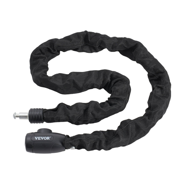 VEVOR Bike Chain Lock, 3.94 Ft Combination Bicycle Chain Lock with 4 Keys, Heavy Duty Anti-Theft High Security Bike Locks, Perfect for Bike, Motorcycle, Scooter, Bicycle, Door, Fence or Gate, 8mm