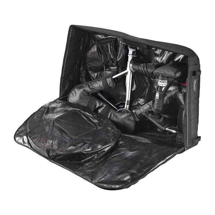 Bike Travel Bag, Transport Universal Bicycle Storage Case Bag with TSA Lock, Support Plates, Protection and Fork Mount Stabilisation, Bicycle Case Max. Wheelbase 130 cm for Airplane, Outdoor Use