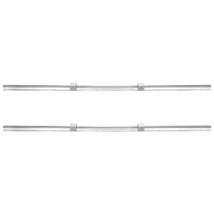 VEVOR Linear Guide Rail Set, SBR20 1500mm, 2 PCS 59 in/1500 mm SBR20 Guide Rails and 4 PCS SBR20UU Slide Blocks, Linear Rails and Bearings Kit for Automated Machines DIY Project CNC Router Machines