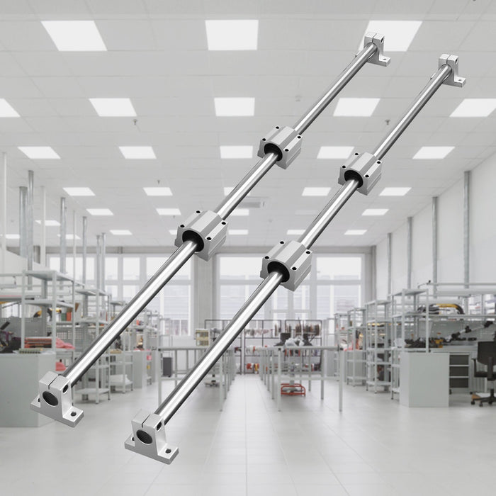 VEVOR Linear Guide Rail Set, SFC20 1200mm, 2 PCS 47.2 in/1200 mm SFC20 Guide Rails 4 PCS SC20 Slide Blocks 4 PCS Rail Supports, Linear Rails and Bearings Kit for Automated Machines CNC DIY Project