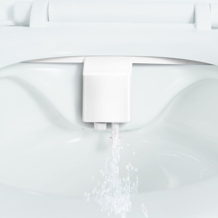Bidet Attachment for Toilet, Non-Electric Bidet Toilet Seat Attachment - Dual Retractable Nozzles, Adjustable Water Pressure,  Easily Installed Cold Water Sprayer for Rear Feminine Wash, White