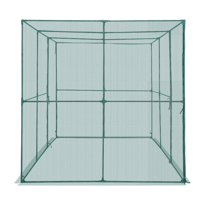 VEVOR Crop Cage, 2.9 x 1.94 x 1.94 m Plant Protection Tent with Zippered Door, Wind-Resistant Tall Crop Cage, Easy to Install, Outdoor Raised Bed Cover, Tomato Plant Netting for Garden Patio Lawn