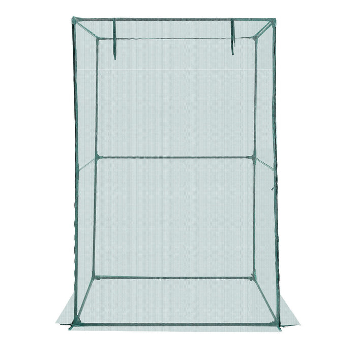 VEVOR Crop Cage, 1.2 x 1.2 x 1.8 m Plant Protection Tent with Zippered Door, Wind-Resistant Tall Crop Cage, Easy to Install, Outdoor Raised Bed Cover, Tomato Plant Netting for Garden Patio Lawn