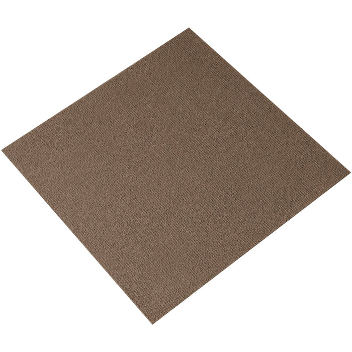 VEVOR Carpet Tiles Peel and Stick, Squares Self Adhesive Carpet Floor Tile, Soft Padded Carpet Tiles, Easy Install DIY for Bedroom Living Room Indoor Outdoor (10 Tiles, Dark Brown)