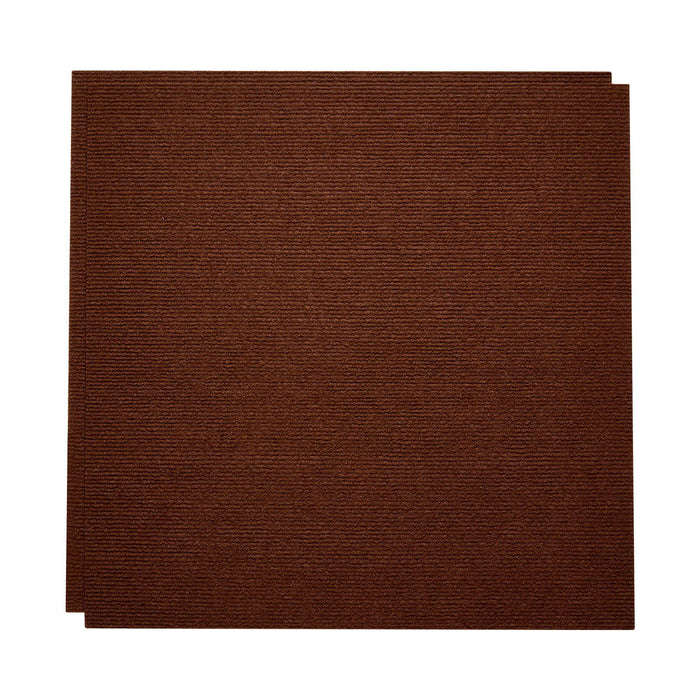 Carpet Tiles 610x610 mm, 20 PCS Peel and Stick Carpet Square Rug, Self Adhesive Commercial Floor Soft Padded for Seamless Cover 7.4㎡, Easy DIY Replacement for Living Room Office, Dark Brown