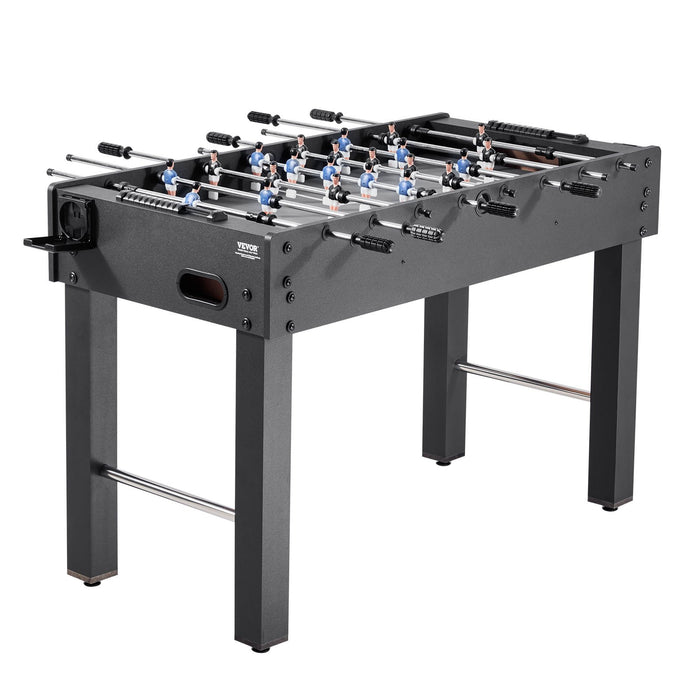 VEVOR Foosball Table, 121 cm Standard Size Table, Indoor Full Size Foosball Tables for Home, Family, and Game Room, Durable Soccer Set, Includes 2 Balls, Score Keeper, and 2 Cup Holders
