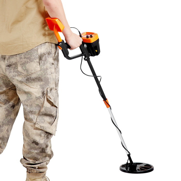 VEVOR Metal Detector for Adults & Kids, 8", Professional Adjustable Higher Accuracy Gold Detector, IP68 Waterproof Coil with LCD Display Advanced DSP Chip, for Detecting Gold Coin Treasure Hunting