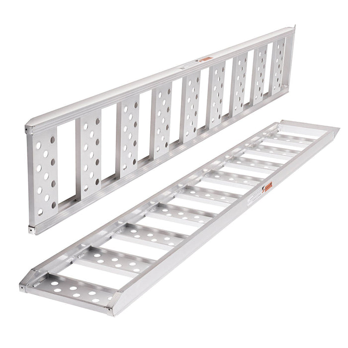 Aluminum Ramps, 1250lbs, Straight Ramp with Treads and Load Straps, Portable Loading Ramp for Motorcycles, ATVs, Trucks, Lawn Mower, Dirt Bike, Garden Tractor, 78"L x 12"W, 2Pcs
