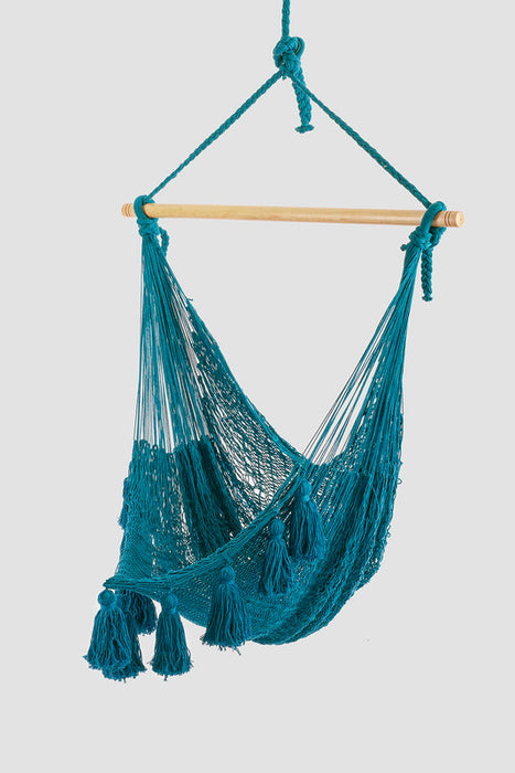 Deluxe Extra Large Mexican Hammock Swing Chair in Plain in Bondi Colour in Outdoor