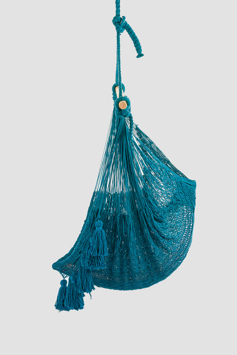 Deluxe Extra Large Mexican Hammock Swing Chair in Plain in Bondi Colour in Outdoor