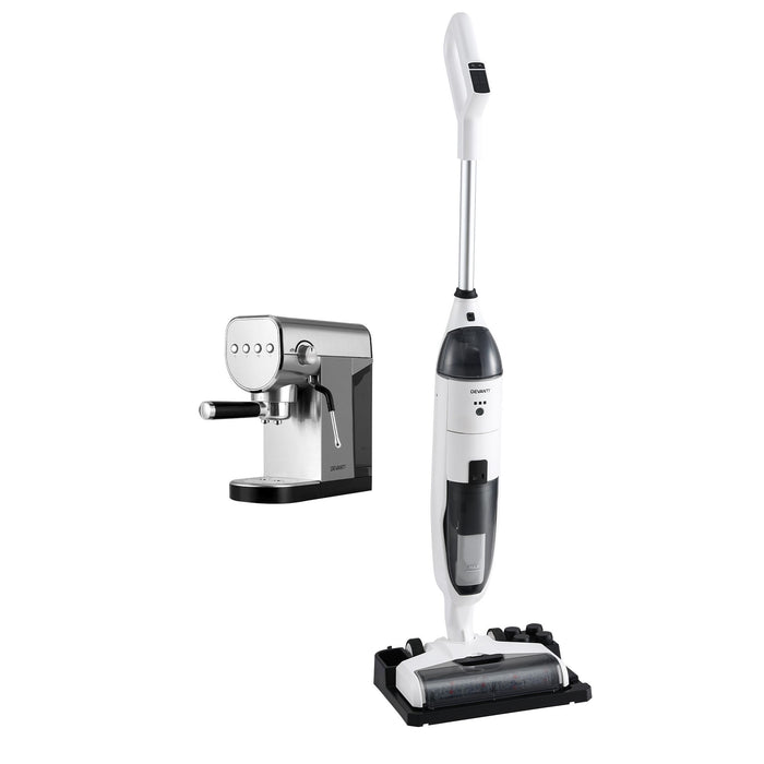 Devanti Cordless Wet Dry Vacuum Mop plus Coffee Maker Machine Espresso