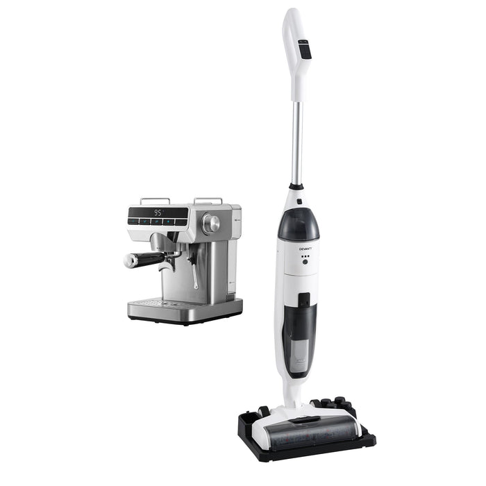 Devanti Cordless Wet Dry Vacuum Mop plus Coffee Maker Machine Espresso
