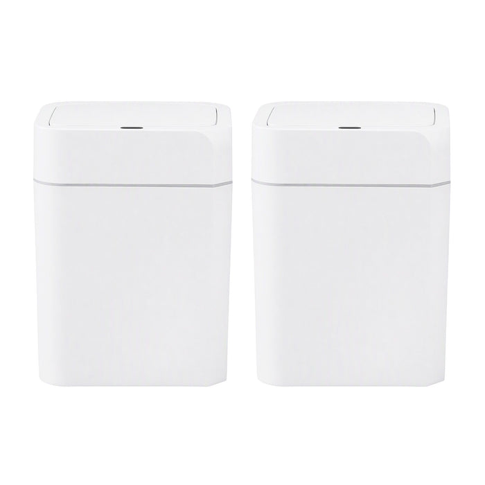 Artiss Rubbish Bin 12L 2-Pack Sensor Kitchen Automatic Motion Touchless White