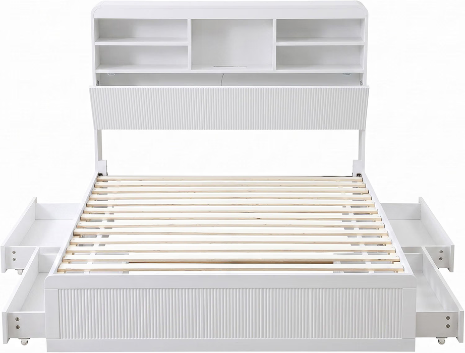 Artiss King Single Bed Frame and 2 Bedside Table Bedroom Furniture Set