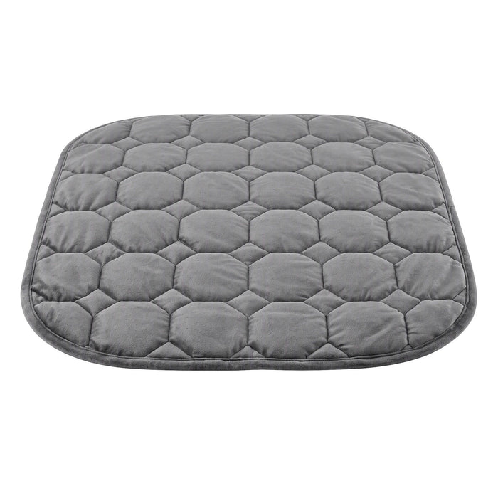 Giselle Weighted Lap Blanket 3.2KG Grey Crystal Velvet Quilted Glass Bead Fill for Sofa Office