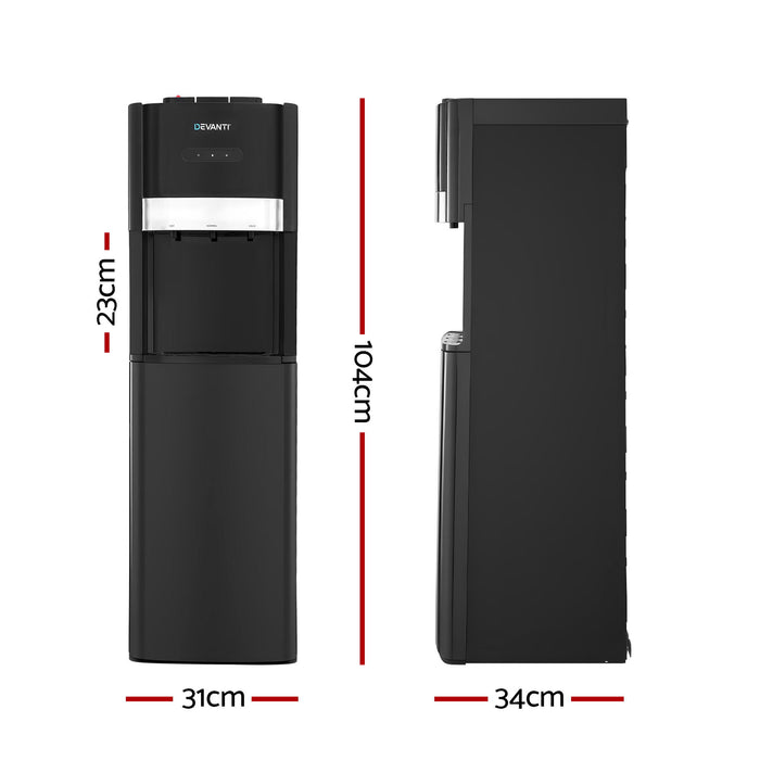 Devanti 3 Taps Water Cooler Dispenser Bottom Loading Dispenser Chiller Filter Purifier