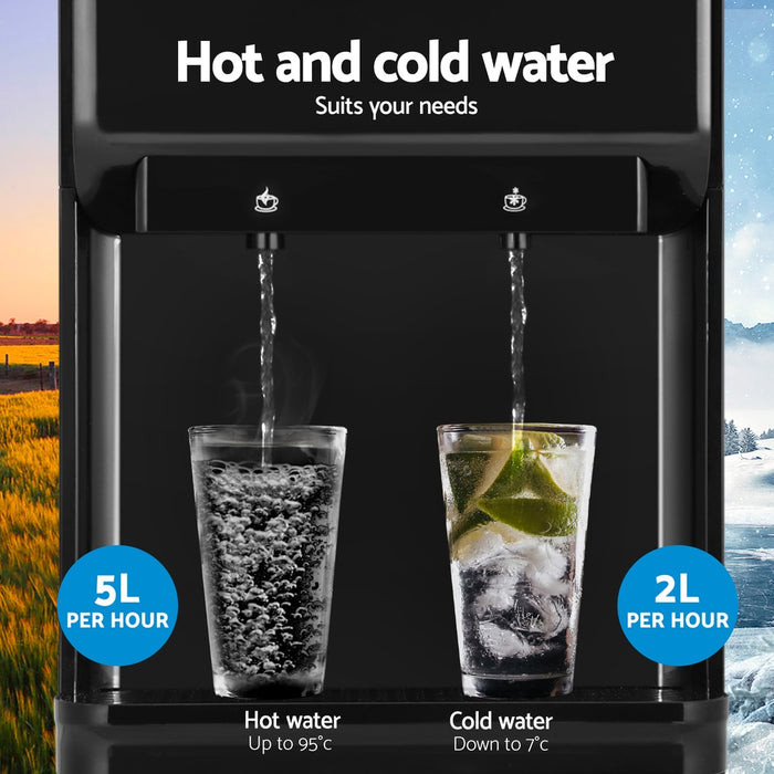 Devanti Water Cooler Dispenser Bench Top 22L Black