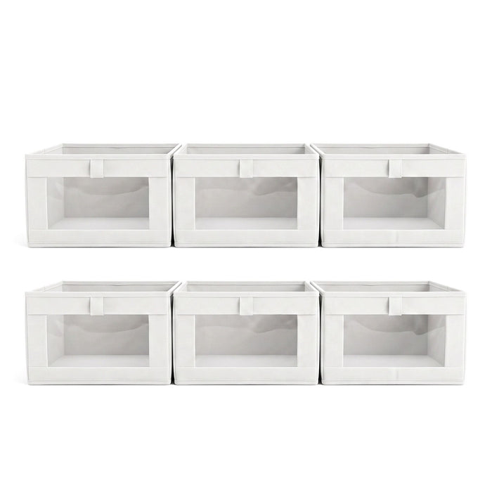 Artiss 6 Pack Linen Closet Organizers and Storage Foldable Clothing Bins