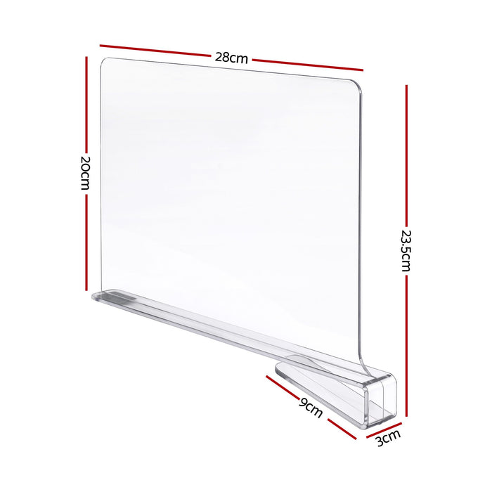 Artiss 6 Pack Closet Organizers and Storage Clear Shelf Dividers
