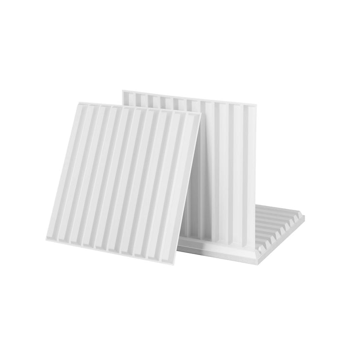 Artiss 3D Wall Panels Vertical PVC Decorative Panels 50x50cm Set of 15 Feature Wall Vert