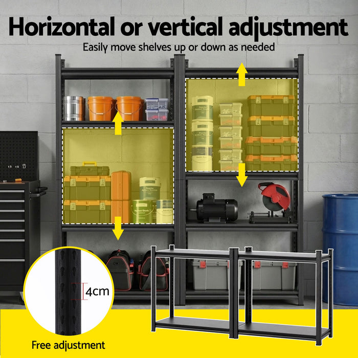 Giantz Garage Shelving 1.8X1.8m Warehouse Rack Storage Shelves Workshop Racks Steel