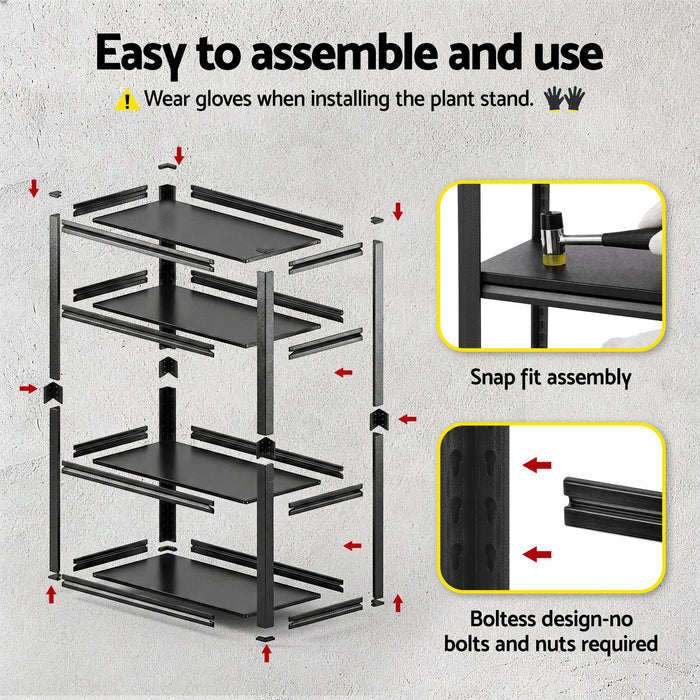 Giantz Garage Shelving 1.8X1.8m Warehouse Rack Storage Shelves Workshop Racks Steel