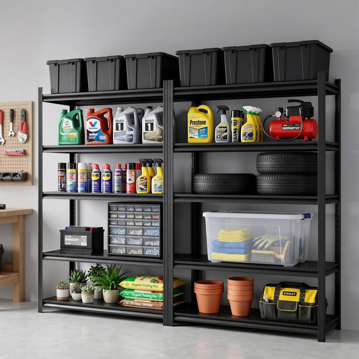 Giantz Garage Shelving 2.4X1.8m Warehouse Rack Storage Shelves Workshop Racks Steel