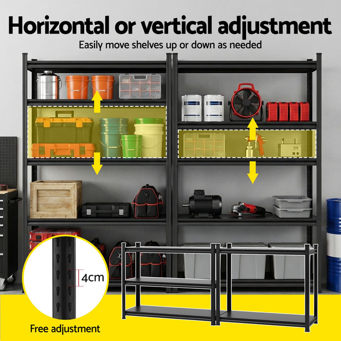 Giantz Garage Shelving 2.4X1.8m Warehouse Rack Storage Shelves Workshop Racks Steel
