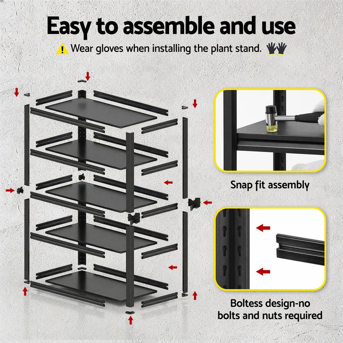 Giantz Garage Shelving 2.4X1.8m Warehouse Rack Storage Shelves Workshop Racks Steel