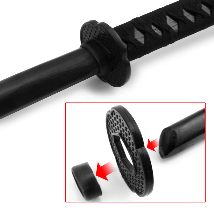 Natural Colors / Black 1M Datio Bokken Wooden Katana Kendo Samurai Practice Sword