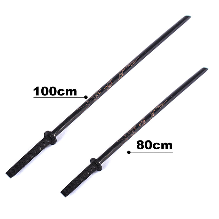 Natural Colors / Black 1M Datio Bokken Wooden Katana Kendo Samurai Practice Sword