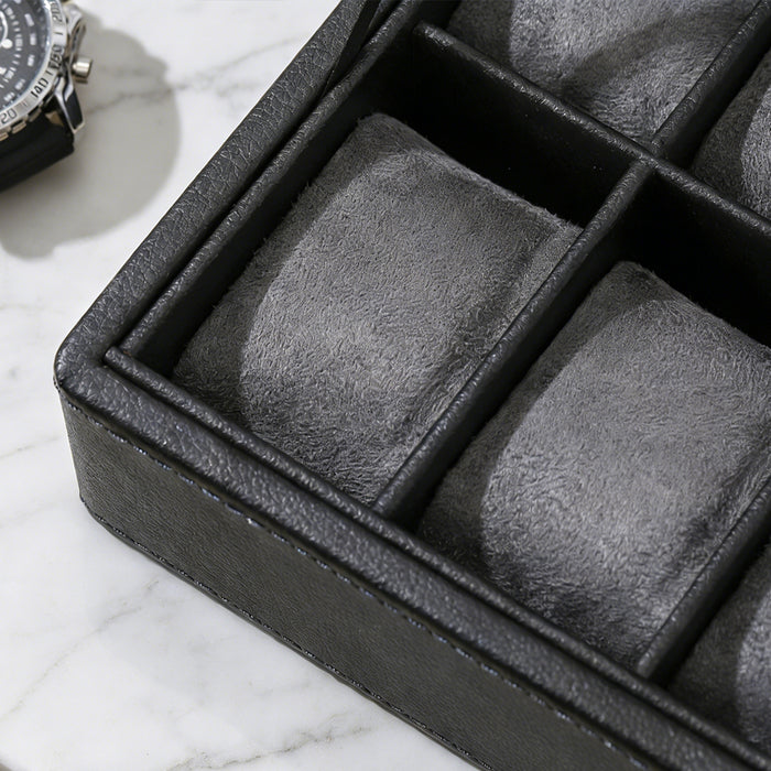 3/6/12 Grids Watch Storage Case Organizer With Key Lock Transparent Display