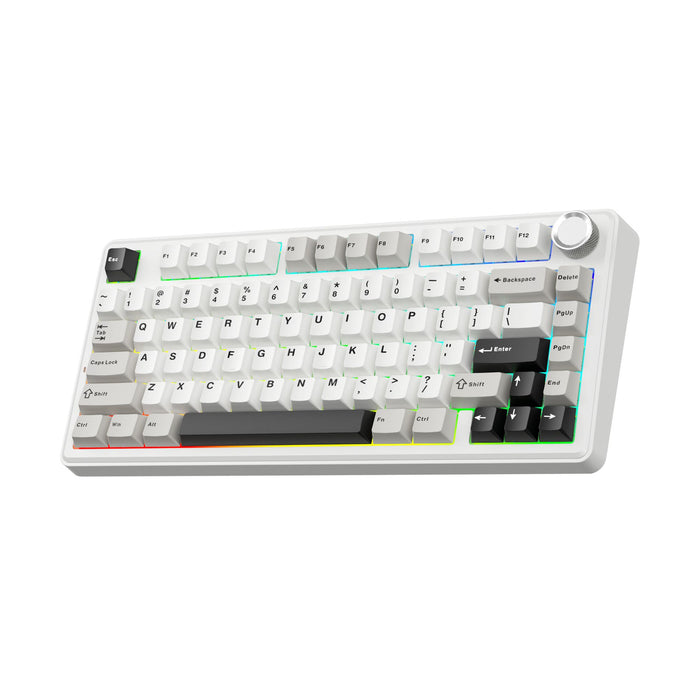 SOLAKAKA A75 75% Gasket Mechanical Keyboard Tri-Mode Hot-Swap Knob