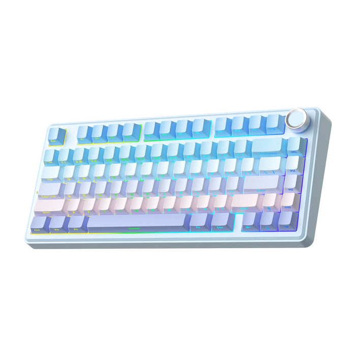 SOLAKAKA A75 75% Gasket Mechanical Keyboard Tri-Mode Hot-Swap Knob