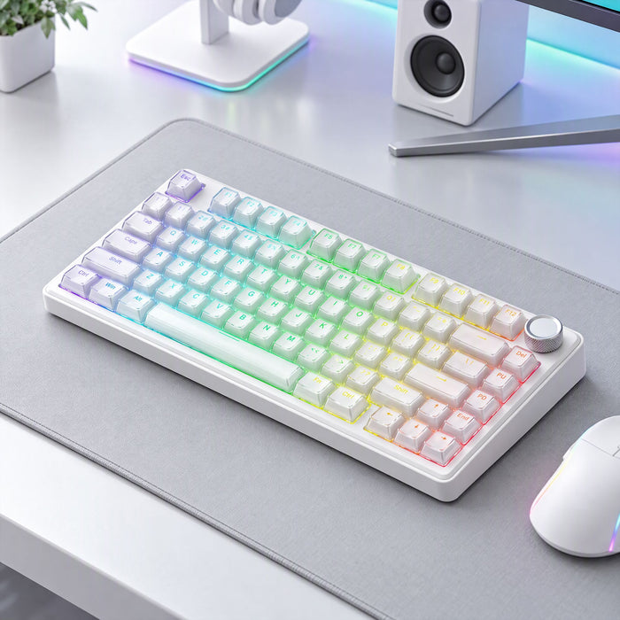 SOLAKAKA A75 75% Gasket Mechanical Keyboard Tri-Mode Hot-Swap Knob