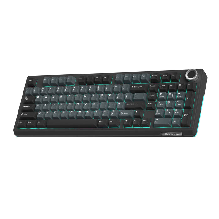 SOLAKAKA Ki99 Pro 99-Key Gasket Mechanical Keyboard Tri-Mode Hot-Swap Knob