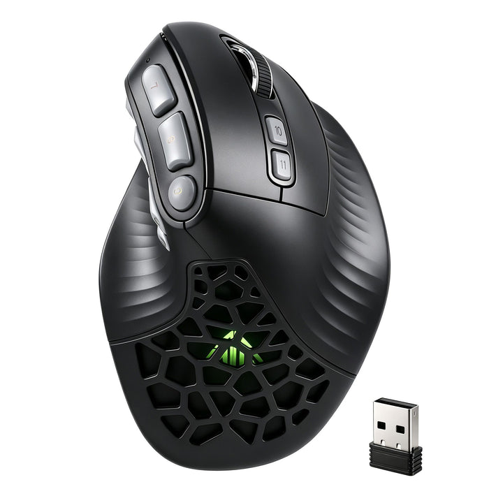 SOLAKAKA E9 Pro Vertical MMO Mouse Tri-Mode 36000 DPI 8000Hz PAW3395