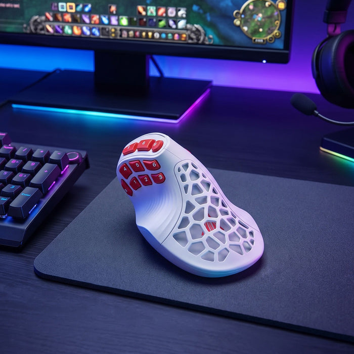 SOLAKAKA E9 Pro Vertical MMO Mouse Tri-Mode 36000 DPI 8000Hz PAW3395