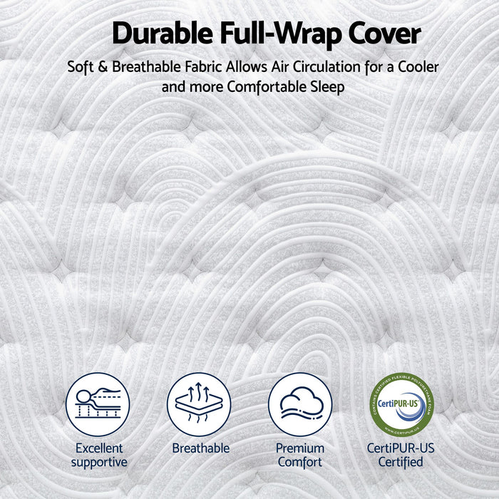 RoomSense Double 34cm Gel Cooling Tencel Mattress Bundle with 2 Pillows