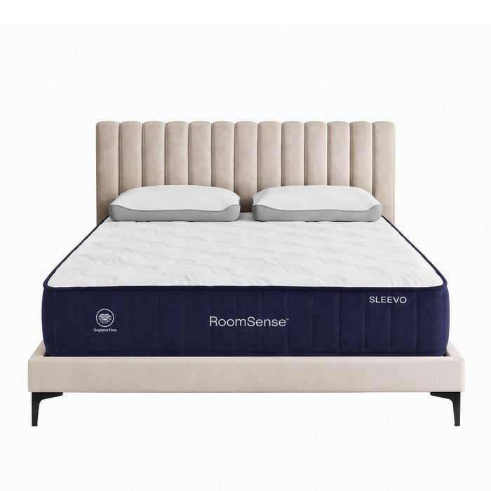 RoomSense Queen 26cm Firm Mattress Bundle with 2 Dual-Sided Cooling Pillows