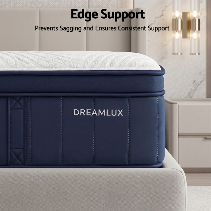 RoomSense Queen Mattress, 34cm Thick Medium Firm Hybrid Mattress for Back Pain Relief, Tencel Cooling Pocket Spring Mattress Queen Size in a Box