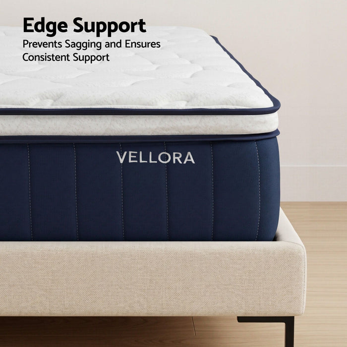 RoomSense King Single Mattress , 30cm Medium Firm Hybrid Mattress with Latex Lumbar Support for Back Pain Relief , Pocket Spring Mattress King Single Size in a Box