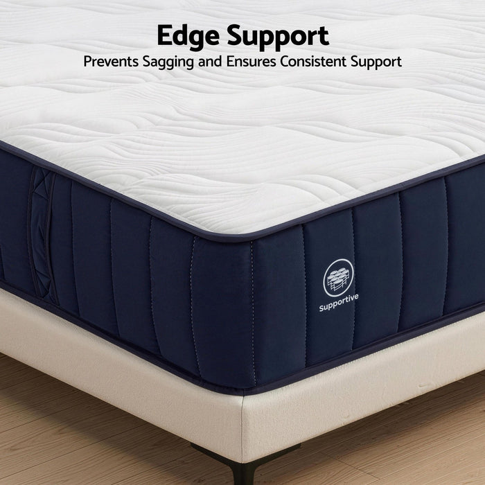 RoomSense King Single Mattress, 26cm Orthopedic Firm Mattress for Back Pain Relief, Pocket Spring Hybrid Mattress King Single Size for Home & Rental