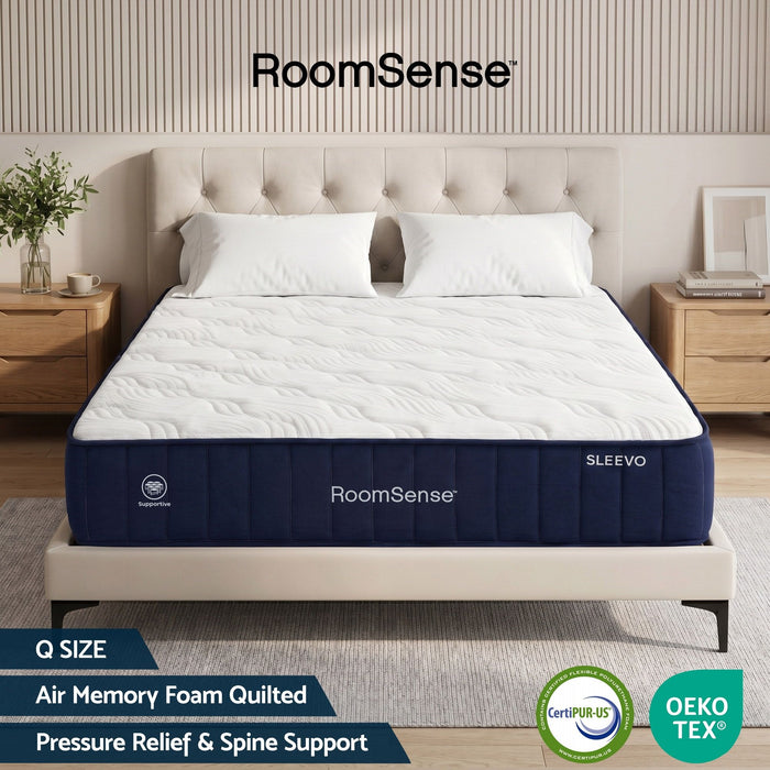 RoomSense Queen Mattress, 26cm Orthopedic Firm Mattress for Back Pain Relief, Pocket Spring Hybrid Mattress Queen Size for Home & Rental