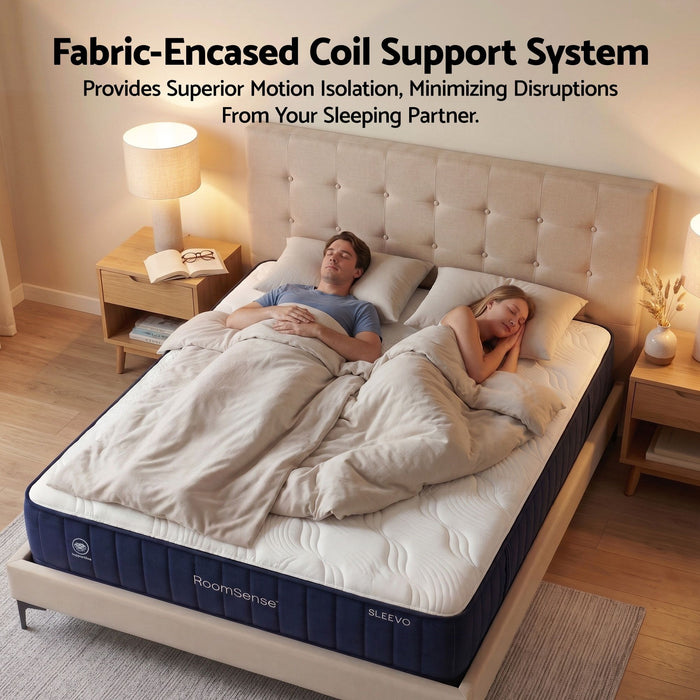RoomSense Single Mattress, 26cm Orthopedic Firm Mattress for Back Pain Relief, Pocket Spring Hybrid Mattress King Size for Home & Rental