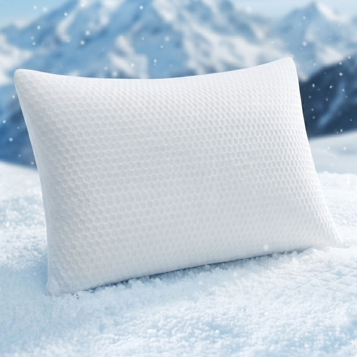RoomSense Cooling Memory Foam Pillow Pillows 1 Pack, Anti-Flattening Bed Pillows for Hot Sleepers, Adjustable Shredded Gel Side Sleeper Pillow for Neck Support, Washable Cover, 72x50x15cm