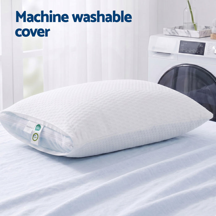 RoomSense Cooling Memory Foam Pillow Pillows 1 Pack, Anti-Flattening Bed Pillows for Hot Sleepers, Adjustable Shredded Gel Side Sleeper Pillow for Neck Support, Washable Cover, 72x50x15cm
